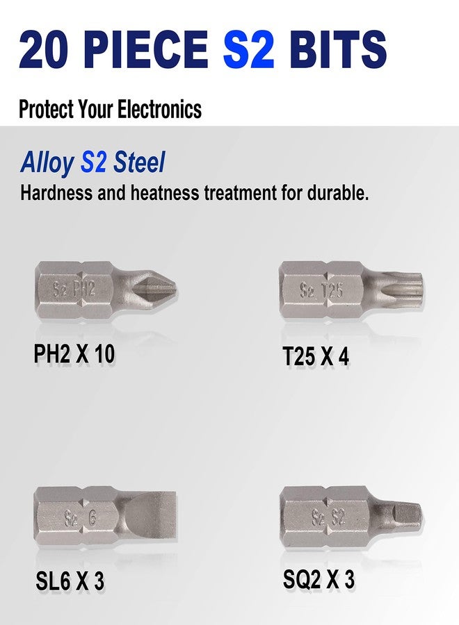 HURRICANE 276 Piece Titanium Twist Drill Bit Set with Bonus S2 Bits, 135° Tip High Speed Steel, Size 1/16" to 1/2", 20 Piece S2 Bits, Clear Lid Organization - Image 2