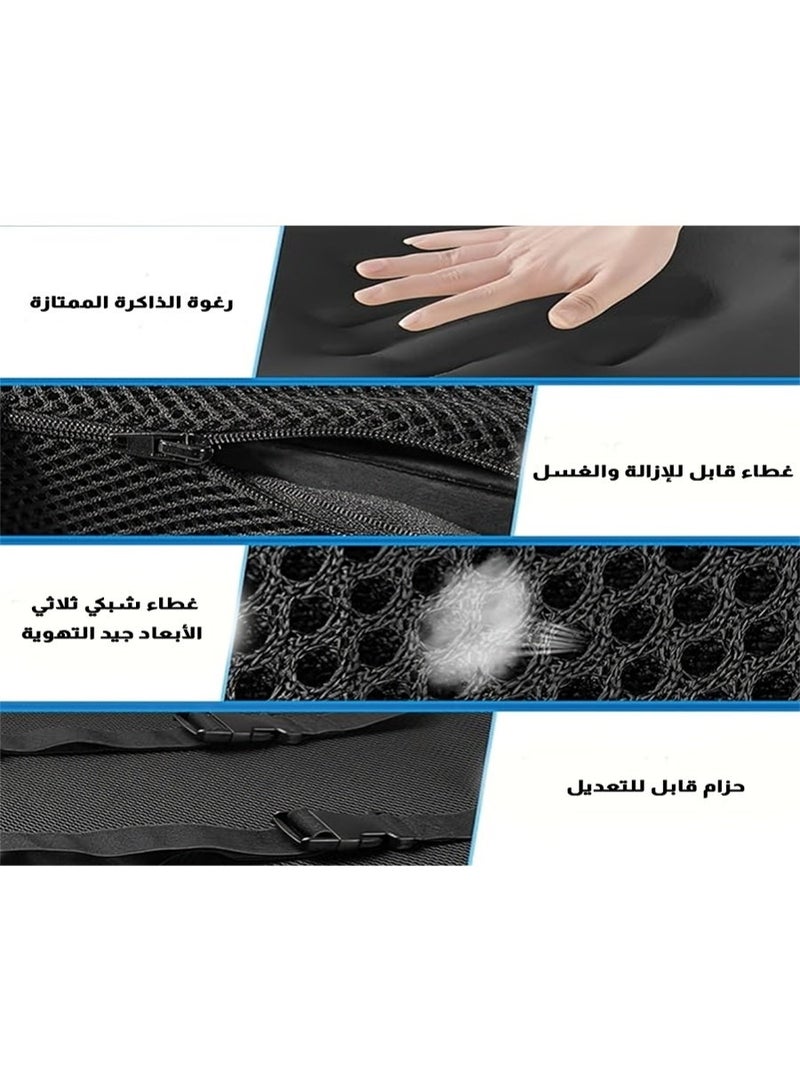 Relax Smart Ergonomic Backrest Vertebral Support Pillow for Car and Office – Memory Foam Lumbar Cushion for Spine Alignment, Back Pain Relief, and Comfortable Posture Support - Image 5