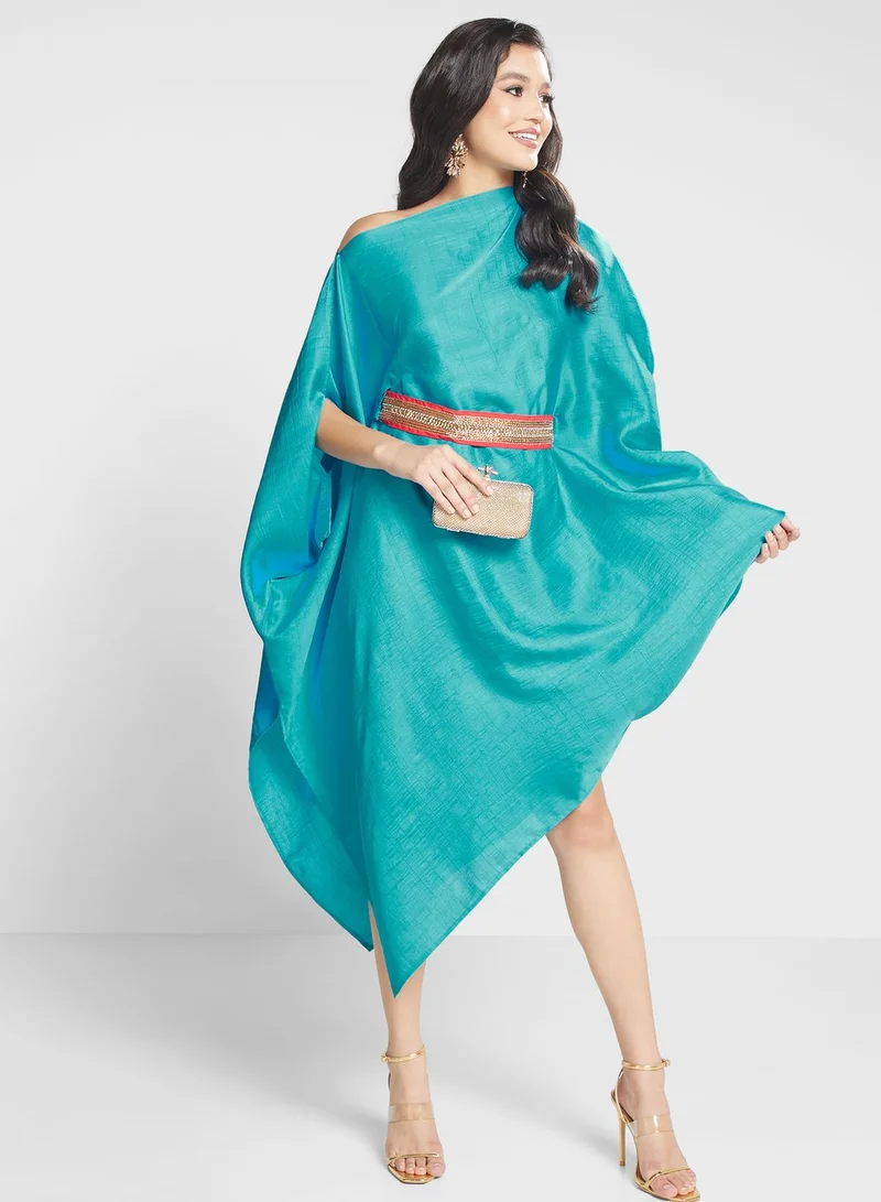 The Arab Crab Asymmetrical Hem Slit Dress