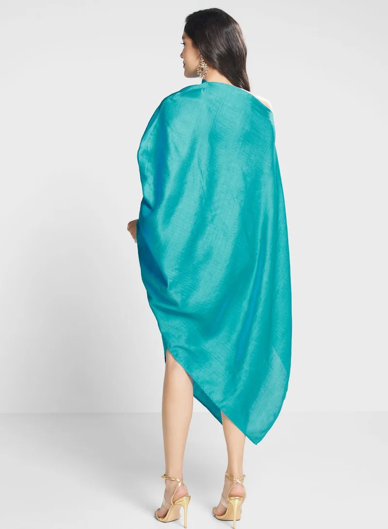 The Arab Crab Asymmetrical Hem Slit Dress