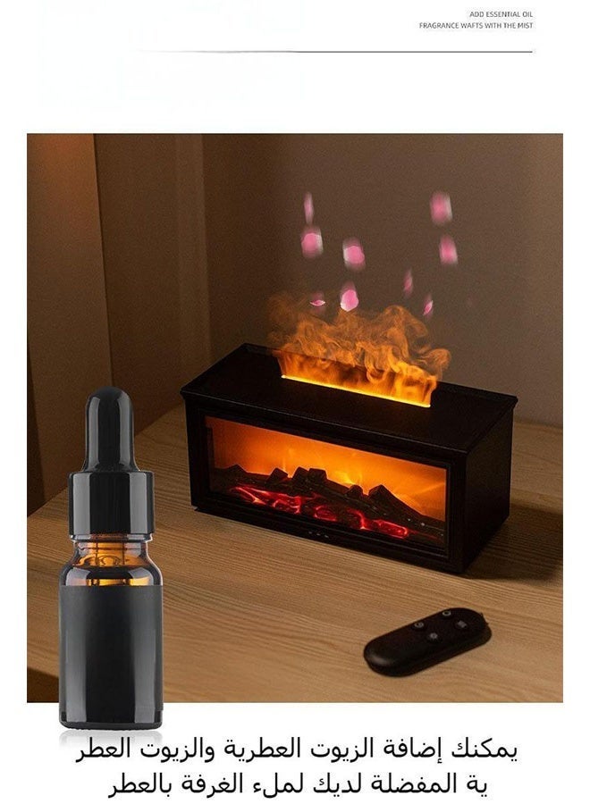 Fireplace Humidifier Aroma Diffuser, Water Mist Noiseless Humidifier, Electronic Aroma Diffuser, Essential Oil Diffuser with LED Light and Remote Control, Cool Mist Aromatherapy Diffuser, Perfect For Bedroom Living Room Home Office - Image 2