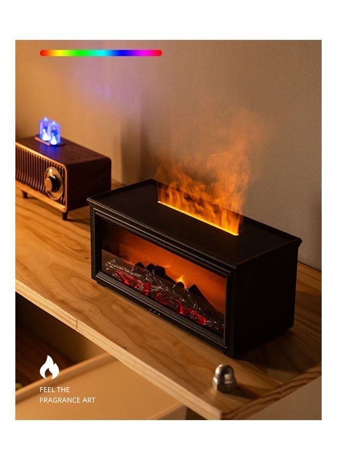 Fireplace Humidifier Aroma Diffuser, Water Mist Noiseless Humidifier, Electronic Aroma Diffuser, Essential Oil Diffuser with LED Light and Remote Control, Cool Mist Aromatherapy Diffuser, Perfect For Bedroom Living Room Home Office - Image 3