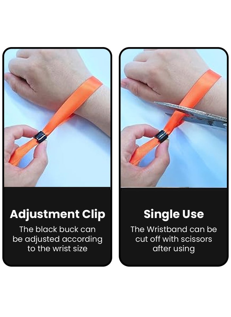 Cloth Event Wristbands, Wristbands for Events - Soft Fabric Wristbands for Admission, Identification and Security at Events - Perfect for Parties, Festivals, Concerts