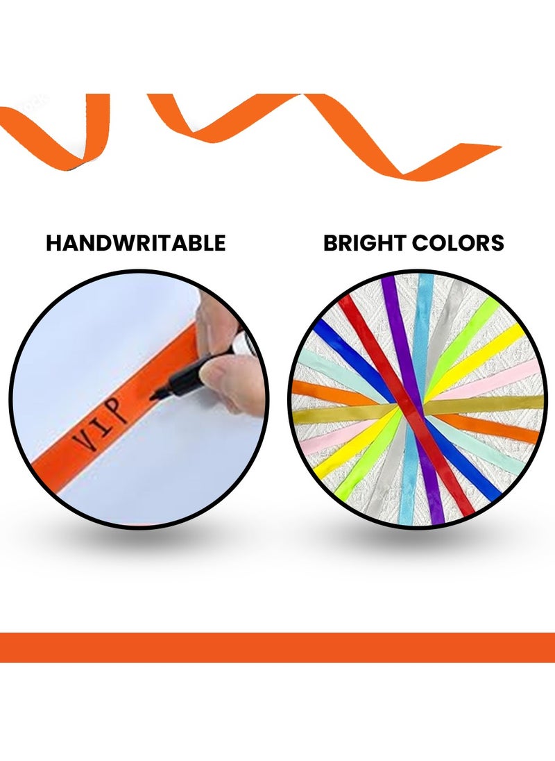 Cloth Event Wristbands, Wristbands for Events - Soft Fabric Wristbands for Admission, Identification and Security at Events - Perfect for Parties, Festivals, Concerts
