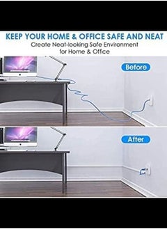 ABBASALI Electrical Pvc Trunking with Sticker 90cm Long 3 Pcs White Self Adhesive Cable Cover Cable Management  - Image 3