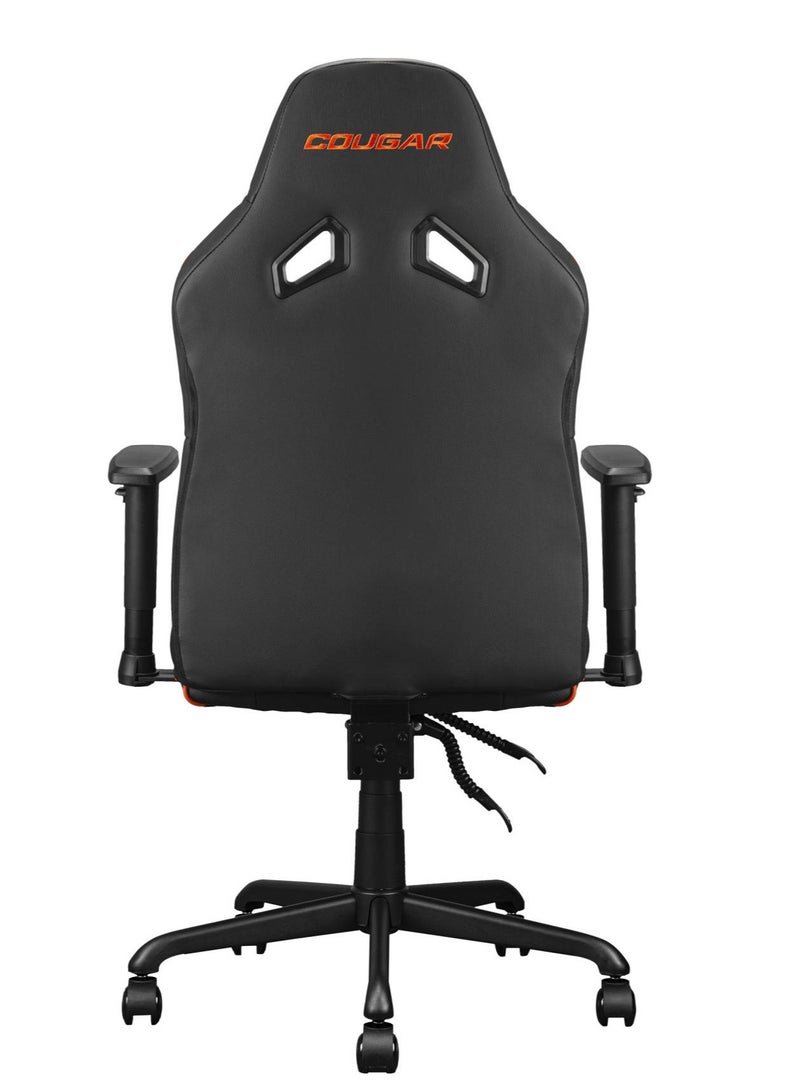 COUGAR Fusion S Ergonomic Gaming Chair, PVC Faux Leather Orange/Black | 3MFSLORB.0001 - Image 2