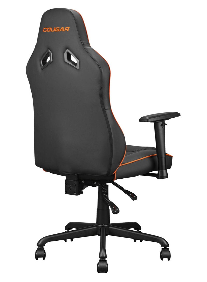 COUGAR Fusion S Ergonomic Gaming Chair, PVC Faux Leather Orange/Black | 3MFSLORB.0001 - Image 4