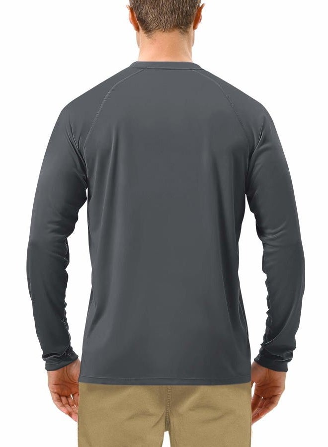 Roadbox Men's 2 Pack UV Sun Protection SPF UPF 50+ Long Sleeve Quick Dry Fishing Shirts Outdoor Rash Guard for Running Hiking Swimming - Image 2