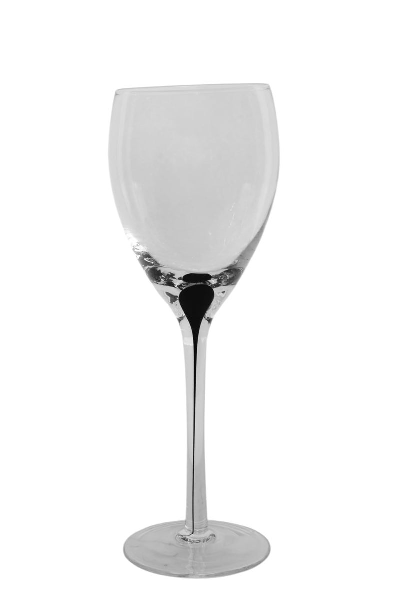 Elegant Glass Goblets Set of 4 Piece - Transparent and Black - Durable Glass Material - Perfect for Formal Occasions - Image 2