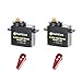 RampCrab Steering Servo with Servo Horn for AX24 SCX24 RC Car Upgrade Parts for Axial SCX24 AX24 Red Horn 2 Sets - Image 2