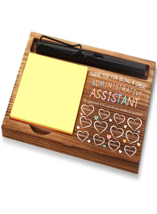 FOUGSTA Appreciation Gifts for Administrative Assistant, Inspirational Office Decor Gifts for Administrative Assistant, Wooden Sticky Note Holder with Inspirational Quotes,16.5 x 12 x 1.5 cm, XXN40 - Image 1