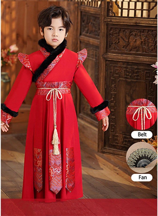 ليانغ سان تشي الصبيان يرتدون الزي الصيني التقليدي، والأطفال يرتدون الزي العسكري القديم - Image 2