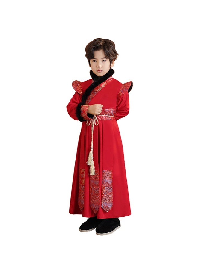 ليانغ سان تشي الصبيان يرتدون الزي الصيني التقليدي، والأطفال يرتدون الزي العسكري القديم - Image 1