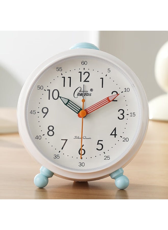 Compas Desktop Alarm Clock For Children And Students, Simple Bedroom Bedside Clock, 2233 Blue - Image 1