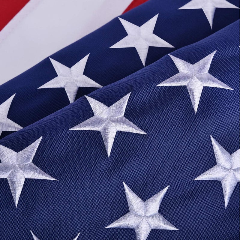 OLYNIK American Flags for Outside 4x6, US Flag Heavy Duty Outdoor with Embroidered Stars, Stitched Stripes, Brass Grommets - Image 4