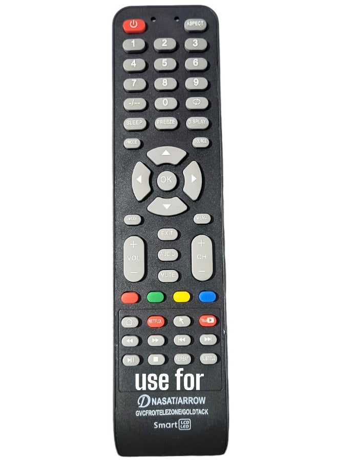 erorex Universal Infrared Tv Remote Control Black For Smart Arrow Tvs 