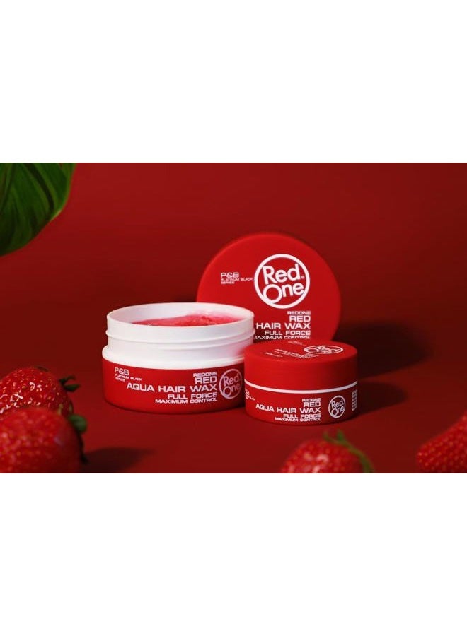 Red One RedOne Aqua Hair Wax Maximum Hold Full Force Hair Gel, 150ml (6 pack) RED  - Image 5