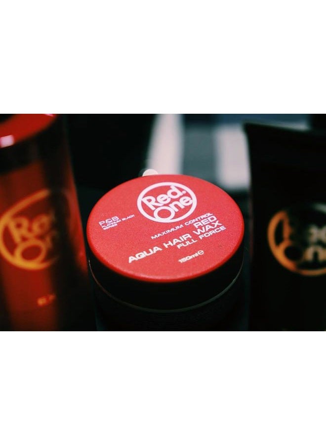 Red One RedOne Aqua Hair Wax Maximum Hold Full Force Hair Gel, 150ml (6 pack) RED  - Image 3