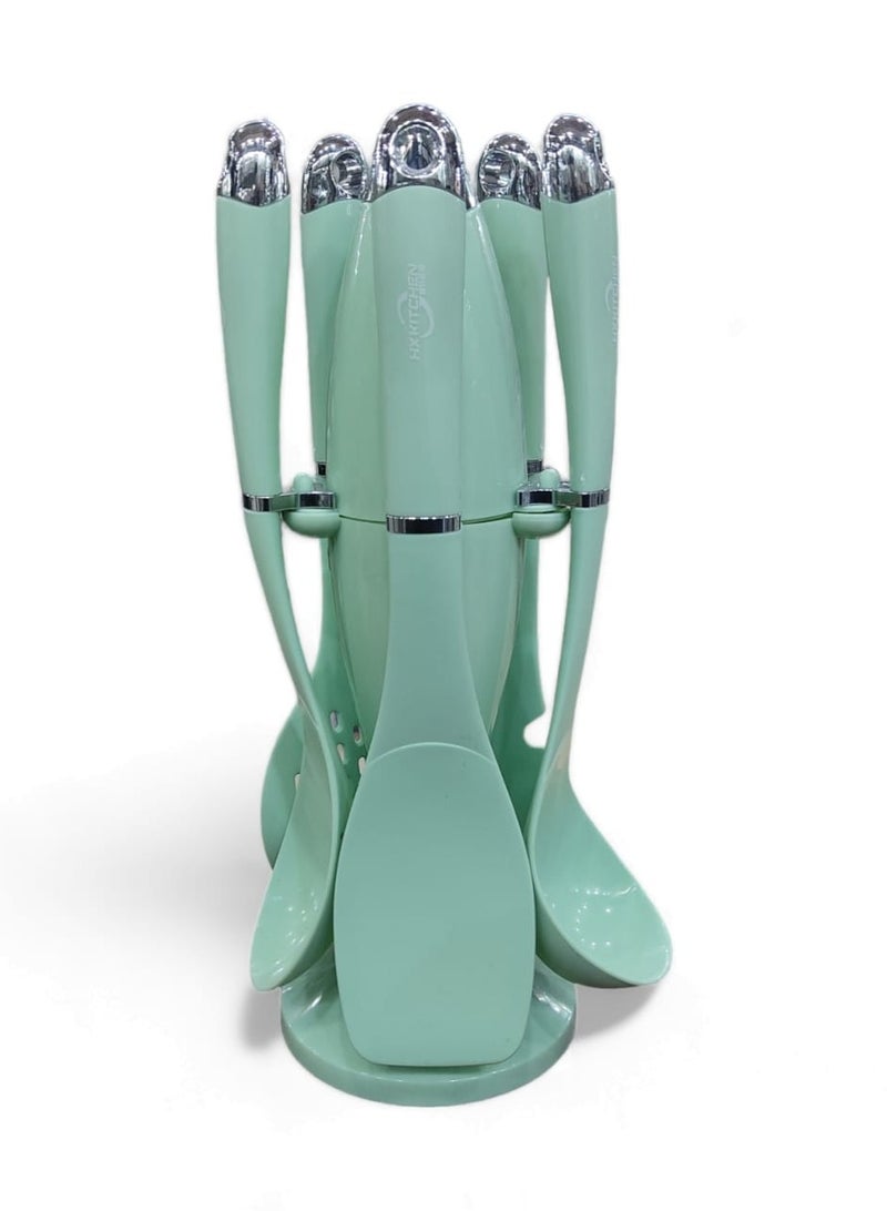 Silicone distribution set 5 pieces + 1 holder - TURQUOISE  - Image 1