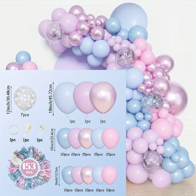153pcs Purple Balloon Arch Wreath Set for Birthday Party Wedding Decoration - Image 4