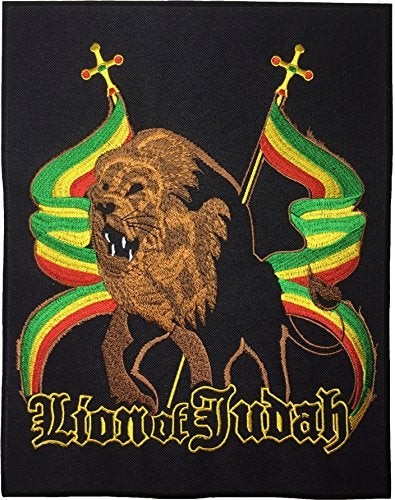 Papapatch [Large Size] Papapatch Lion Rasta Flag Africa Reggae Jacket Vest Costume Embroidered Large Sew on Iron on Patch (IRON-LION-RASTA-LARGE) - Image 5