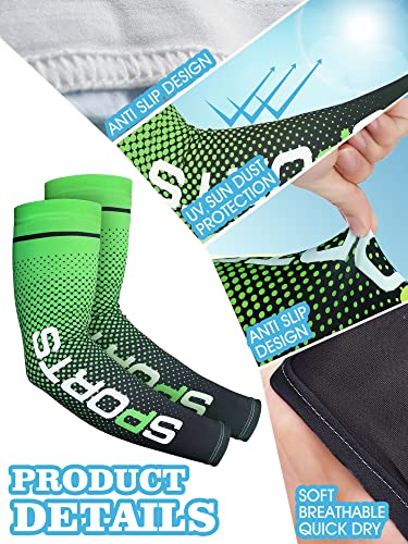 Newcotte 8 Pairs UV Sun Protection Arm Sleeve for Men Women Cooling Sport Sleeve to Cover Arm Ice Silk Compression Cover(Elegant Color) - Image 4