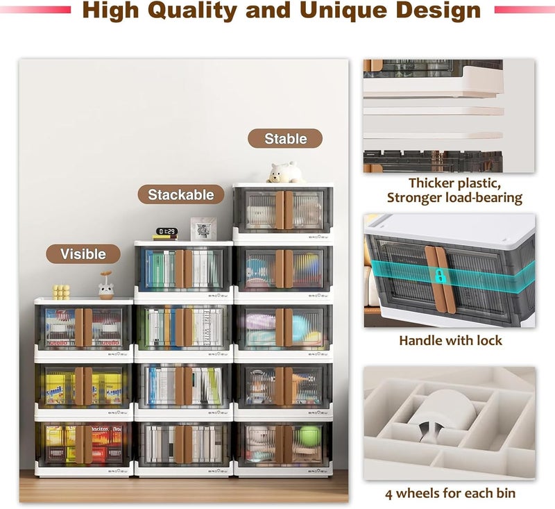 Lamok Multipurpose Stackable Cupboard Drawer for Clothes, Kitchen Item Storage; Wardrobe Cabinet Organizer for Home, Office (Cupboard Double Door, 1 Tier) - Image 3