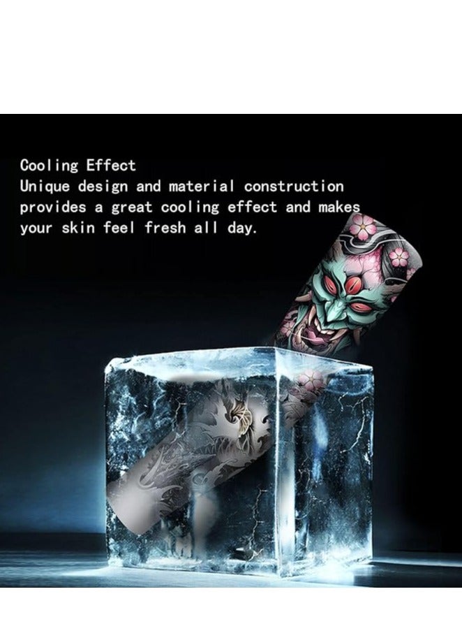 Showday UV Sun Protection Arm Sleeves for Men & Women-UPF 50+ Sports Compression Cooling Sleeve-Unique TATTOO SLEEVE Gift - Image 3