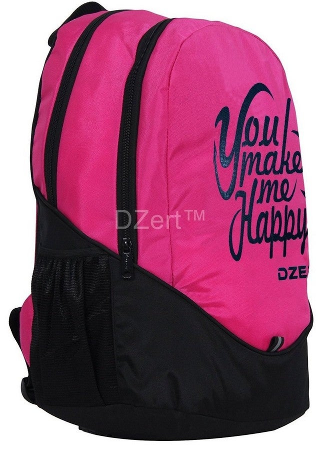DZert School Bag Backpack 30 Liters for Boys/Girls Polyester Lightweight Bag (Pink) - Image 2