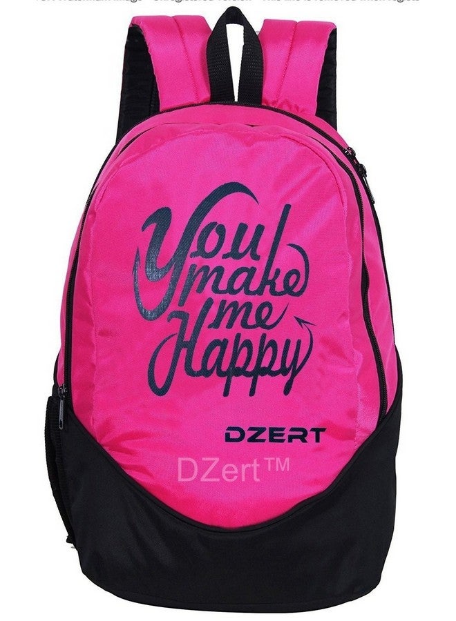 DZert School Bag Backpack 30 Liters for Boys/Girls Polyester Lightweight Bag (Pink) - Image 1
