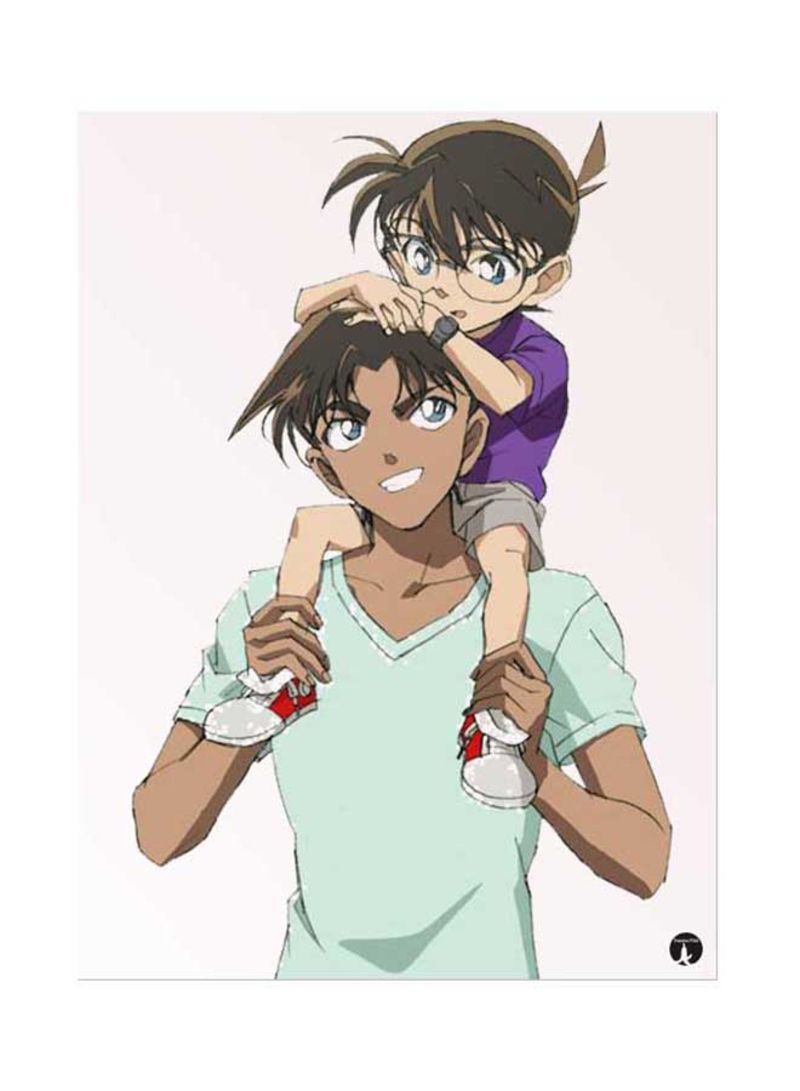 RKN Metal Plate Of The Anime Detective Conan Poster Multicolour