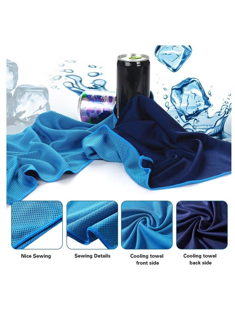 Rock Pow Gym Cooling Towels (3-Pack)  Ice Sensation Sweat Towel Quick Dry Microfiber Cloth for For Yoga Sport Gym Workout Fitness Running Swimming Camping Golf Football Outdoor Sports (100x30cm) - Image 3