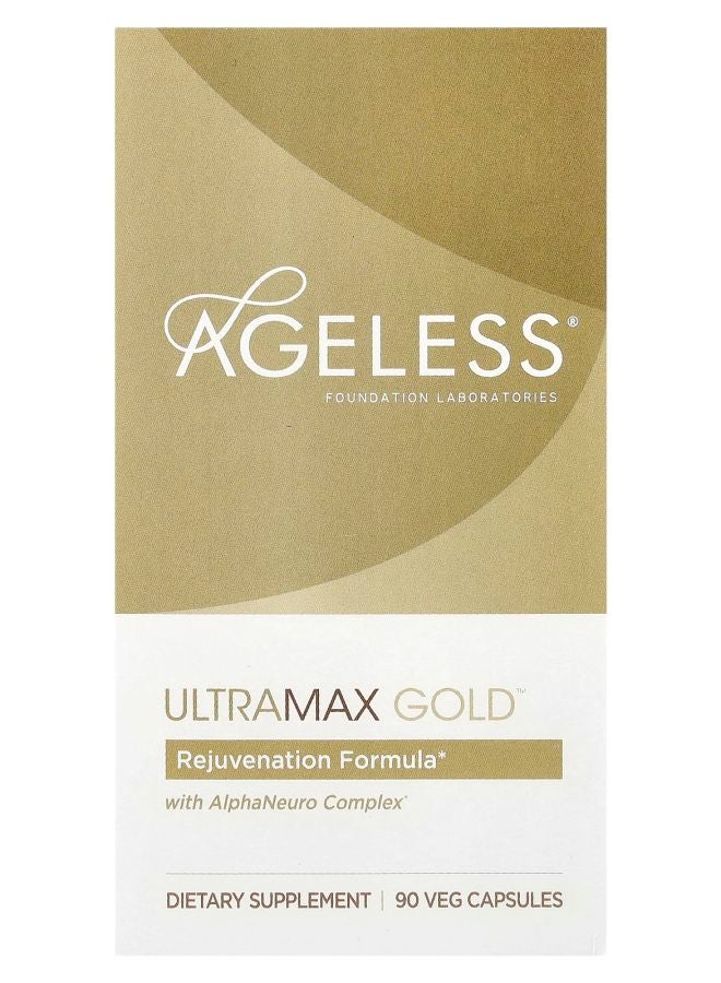 Ageless Foundation Laboratories UltraMax Gold™ with AlphaNeuro Complex® 90 Veg Capsules 