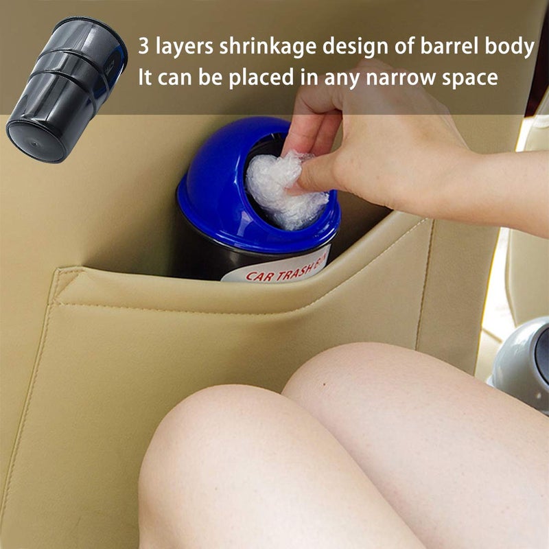 YIOVVOM Mini Car Trash Can with Lid - Leakproof Cup Holder Garbage Bin (Red) - Image 5