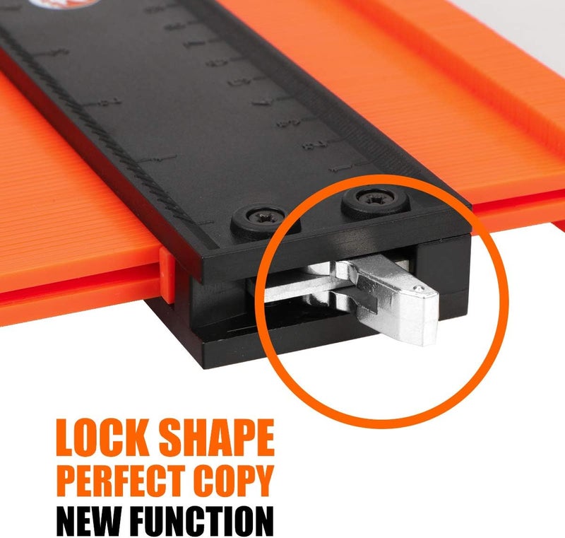 Saker Contour Gauge (10 Inch) Profile Tool with Adjustable Lock,Christmas Gifts for Men Women Dad Boyfriend Husband-Precisely Copy Irregular Shape Duplicator-Cool Gadgets for Woodworking Tool Tracing - Image 2