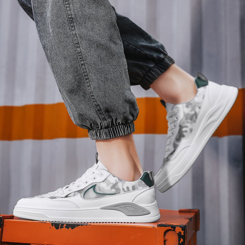 2022 Spring and Summer New Personalized Men's Shoes Trendy Shoes ins Trendy Shoes Boys Low-cut Korean-style Casual Mesh Shoes - Image 5