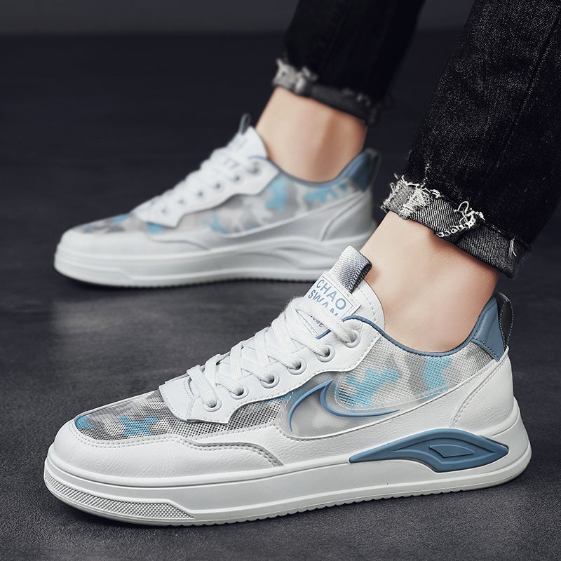2022 Spring and Summer New Personalized Men's Shoes Trendy Shoes ins Trendy Shoes Boys Low-cut Korean-style Casual Mesh Shoes - Image 2