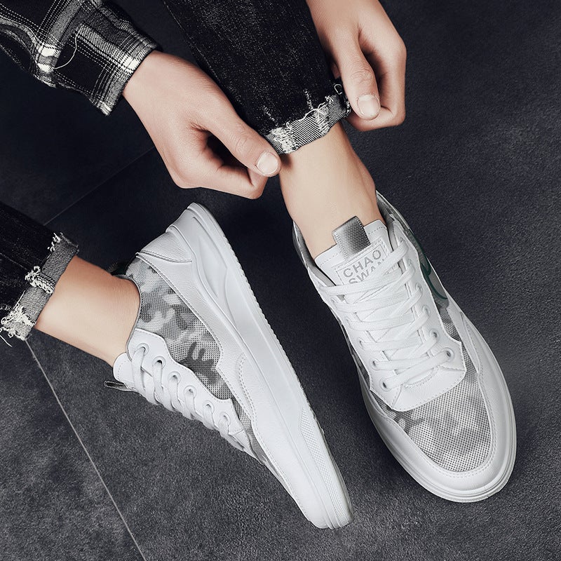 2022 Spring and Summer New Personalized Men's Shoes Trendy Shoes ins Trendy Shoes Boys Low-cut Korean-style Casual Mesh Shoes - Image 4