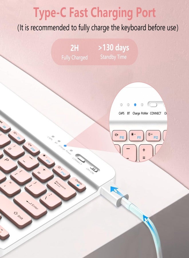 amzcase حافظة aMZCaSE مقاس 13 بوصة موديل 2024 مع لوحة مفاتيح - وردي - Image 3