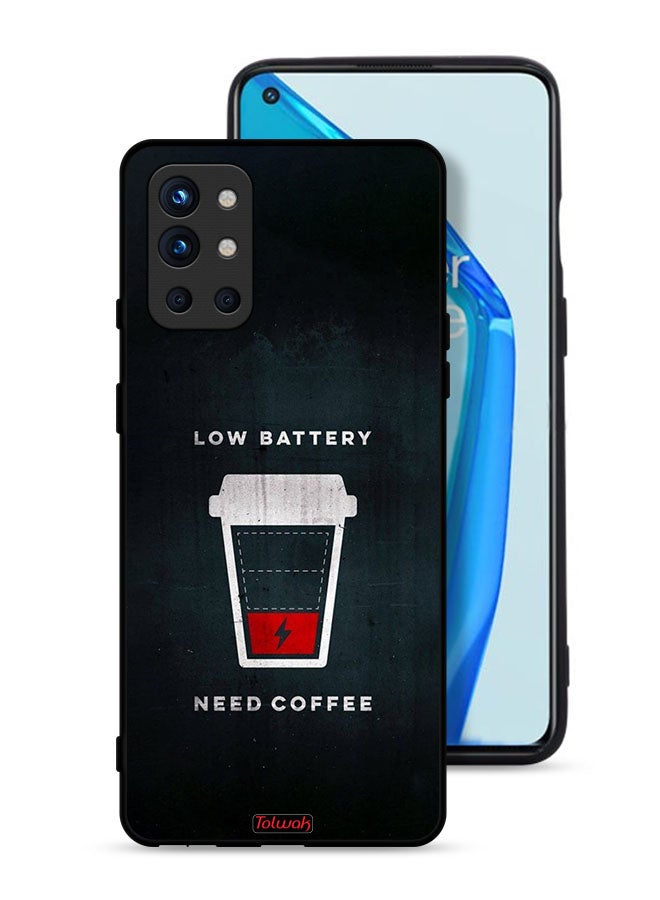 Tolwak OnePlus 9R 5G Protective Case Cover Low Battery Need Coffee - Image 1