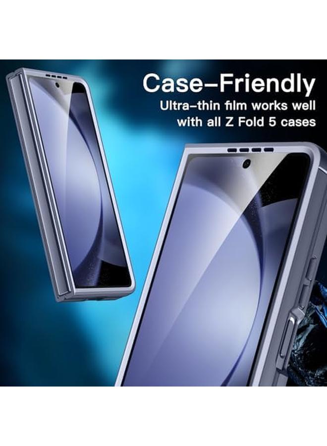 Jetech Front Screen Protector For Samsung Galaxy Z Fold 5 Full Coverage Pet Film Case Friendly Hd Clear 3 Pack - Image 2