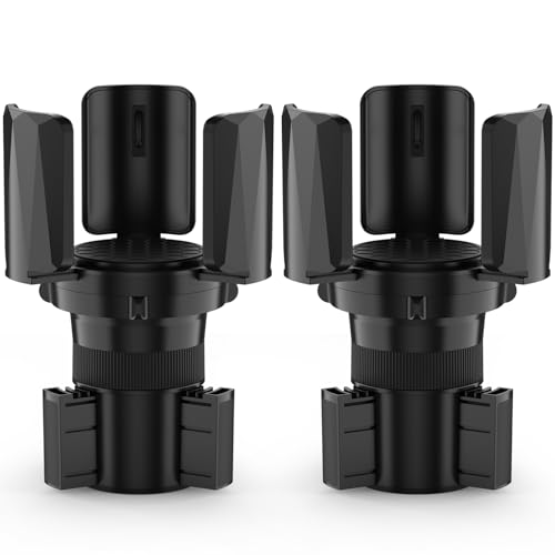 DYLEN Car Cup Holder Expander, Cup Holder Expander Adapter for Car with Adjustable Arms and Base, Fits Yeti, HydroFlask, Stanley, Other Bottles 14-64oz (2 Pack) - Image 1
