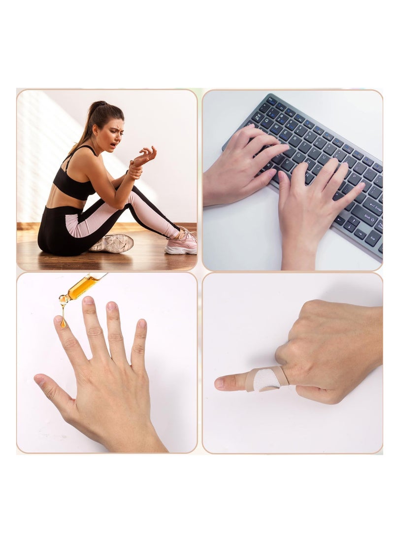 GUDOO 10 حزمة لفافة زيت الخروع للأصابع، لفافة زيت الخروع العضوية من القطن الناعم، مثالية لتنميل الأصابع، التهاب مفاصل الأصابع، وتشقق الأصابع  - Image 3