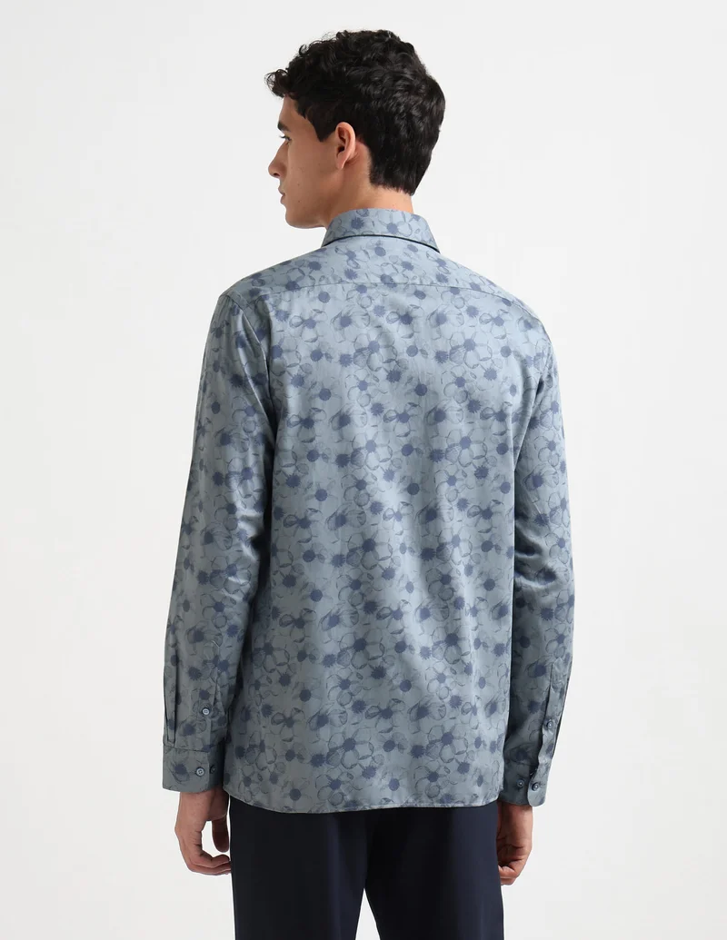 Arrow Dark Blue Manhattan Slim Fit Shirt for Men | Best Price UAE