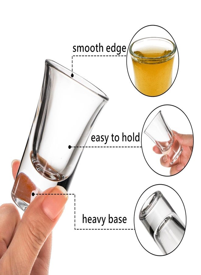 Tebery 30 Pack Shot Glass Bulk Heavy Base, 1.2 Oz Tequila Glass Set with 2 Bottle Pourer, Clear Small Whiskey Shot Glass Cups for Vodka, Liquors, Cocktail, Espressos, Bar - Image 3