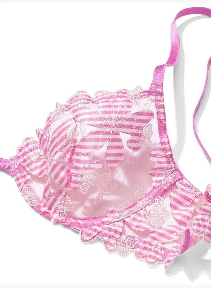 Victoria's Secret Unlined Floral Embroidered Demi Bra