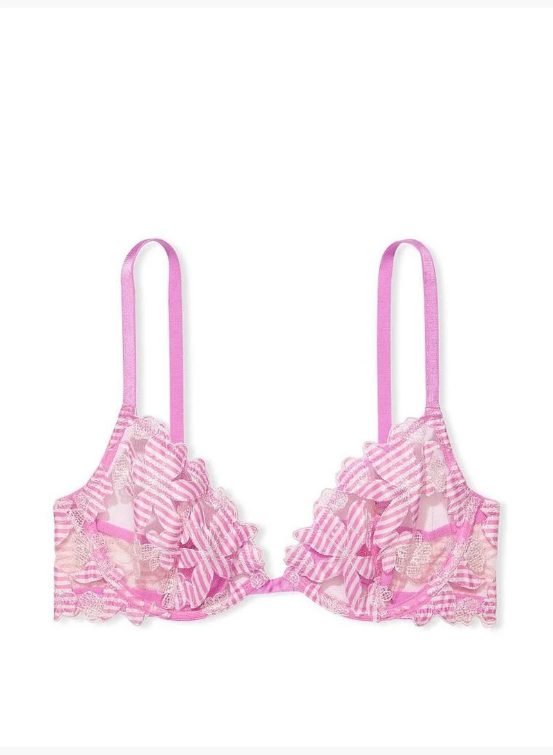 Victoria's Secret Unlined Floral Embroidered Demi Bra