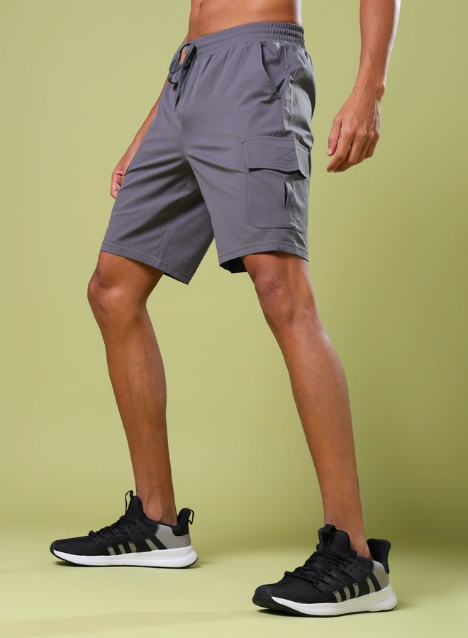 تكنوسبورت شورت رجالي تكنوسبورت بقصة ضيقة سادة مع تقنية - Image 2