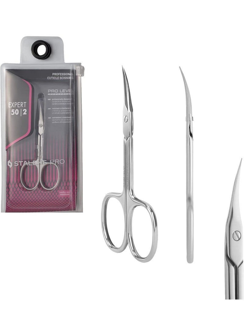 STALEKS PRO Staleks Pro Expert 50 Type 2 Professional Cuticle Scissors  Pack of 1  Model SE502 