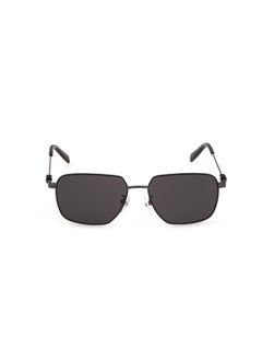 FILA Unisex Square Shape  Stainless steel Sunglasses SFI457 550K56 - Lens Size: 55 Mm - Gun W/Matt Black Parts  - Image 1